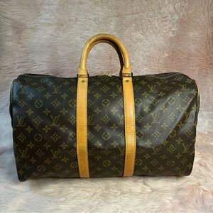 🟥 SOLD! Louis Vuitton Keepall 45 Monogram Duffle Bag Travel Luggage